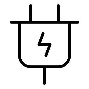 Plug Charging Thin Icon from Phosphor Thin Set