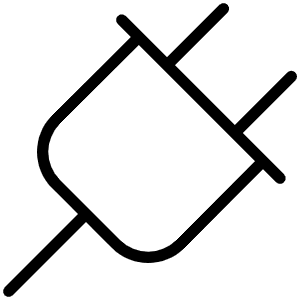 Plug Thin Icon from Phosphor Thin Set