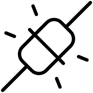 Plugs Connected Thin Icon from Phosphor Thin Set