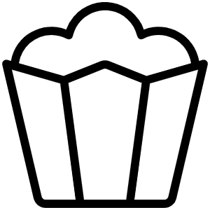 Popcorn Thin Icon from Phosphor Thin Set