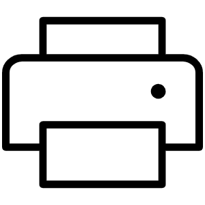 Printer Thin Icon from Phosphor Thin Set