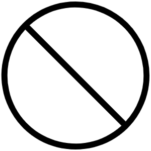 Prohibit Thin Icon from Phosphor Thin Set