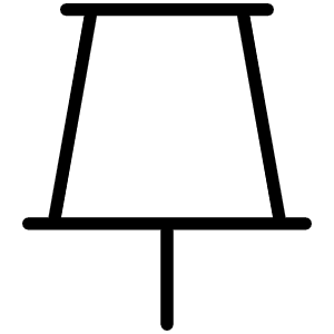 Push Pin Simple Thin Icon from Phosphor Thin Set