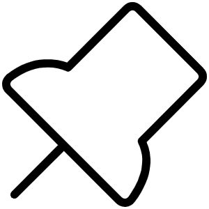 Push Pin Thin Icon from Phosphor Thin Set