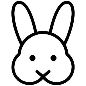 Rabbit Thin Icon from Phosphor Thin Set