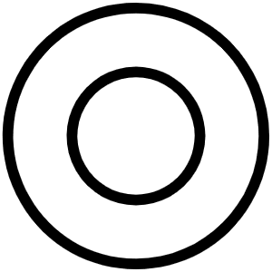 Radio Button Thin Icon from Phosphor Thin Set