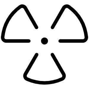 Radioactive Thin Icon from Phosphor Thin Set