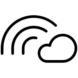 Rainbow Cloud Thin Icon from Phosphor Thin Set