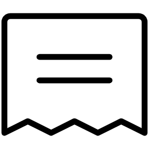 Receipt Thin Icon from Phosphor Thin Set