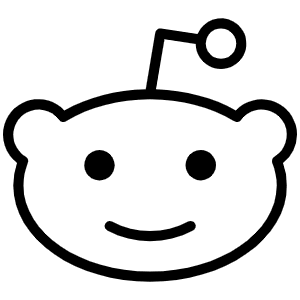 Reddit Logo Thin Icon from Phosphor Thin Set