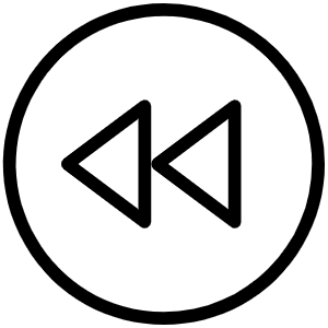 Rewind Circle Thin Icon from Phosphor Thin Set