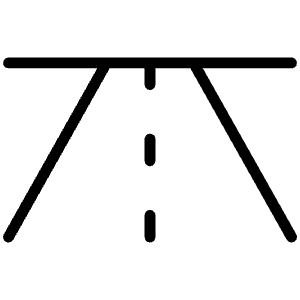 Road Horizon Thin Icon from Phosphor Thin Set