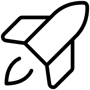 Rocket Launch Thin Icon from Phosphor Thin Set