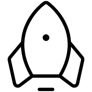 Rocket Thin Icon from Phosphor Thin Set
