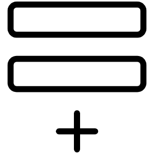 Rows Plus Bottom Thin Icon from Phosphor Thin Set