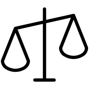 Scales Thin Icon from Phosphor Thin Set