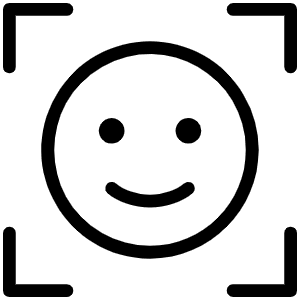 Scan Smiley Thin Icon from Phosphor Thin Set