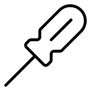 Screwdriver Thin Icon from Phosphor Thin Set