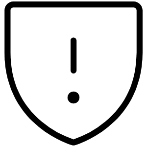 Shield Warning Thin Icon from Phosphor Thin Set