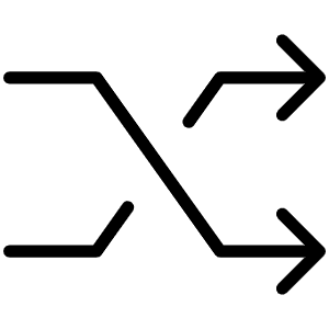 Shuffle Angular Thin Icon from Phosphor Thin Set