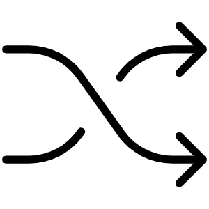 Shuffle Thin Icon from Phosphor Thin Set