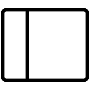 Sidebar Simple Thin Icon from Phosphor Thin Set