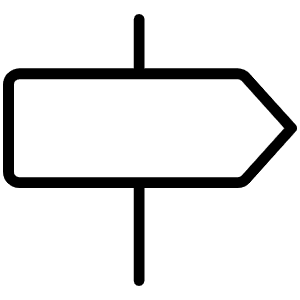 Signpost Thin Icon from Phosphor Thin Set