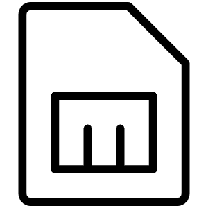 Sim Card Thin Icon from Phosphor Thin Set