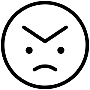 Smiley Angry Thin Icon from Phosphor Thin Set