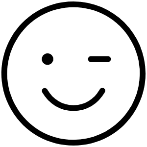 Smiley Wink Thin Icon from Phosphor Thin Set
