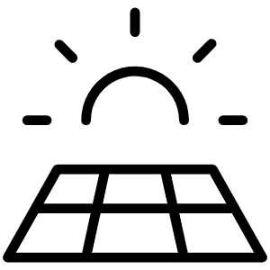 Solar Panel Thin Icon from Phosphor Thin Set