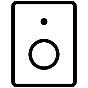 Speaker Hifi Thin Icon from Phosphor Thin Set