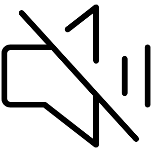 Speaker Simple Slash Thin Icon from Phosphor Thin Set