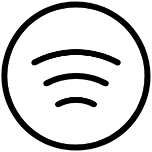 Spotify Logo Thin Icon from Phosphor Thin Set