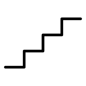 Steps Thin Icon from Phosphor Thin Set