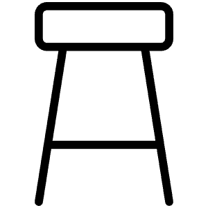 Stool Thin Icon from Phosphor Thin Set