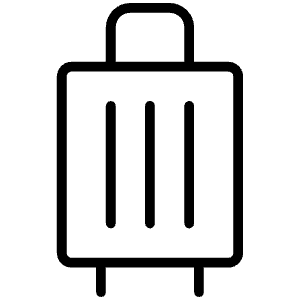Suitcase Rolling Thin Icon from Phosphor Thin Set