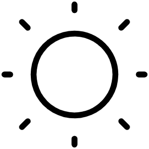 Sun Dim Thin Icon from Phosphor Thin Set