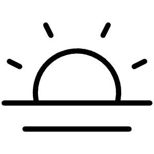 Sun Horizon Thin Icon from Phosphor Thin Set