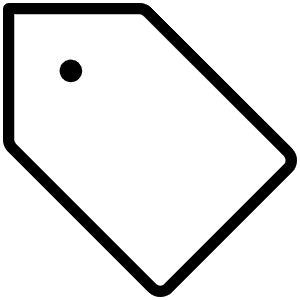 Tag Thin Icon from Phosphor Thin Set