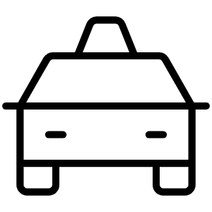 Taxi Thin Icon from Phosphor Thin Set