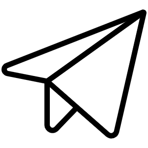 Telegram Logo Thin Icon from Phosphor Thin Set