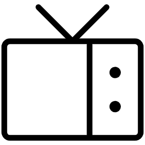 Television Thin Icon from Phosphor Thin Set