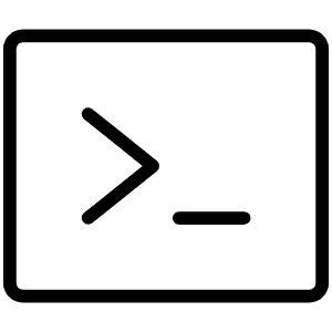 Terminal Window Thin Icon from Phosphor Thin Set