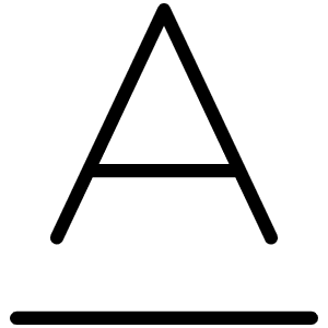 Text A Underline Thin Icon from Phosphor Thin Set