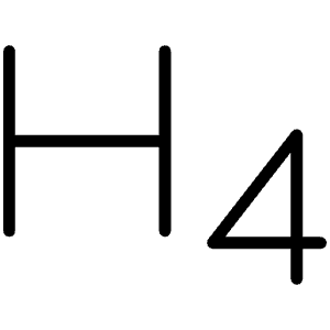 Text H Four Thin Icon from Phosphor Thin Set