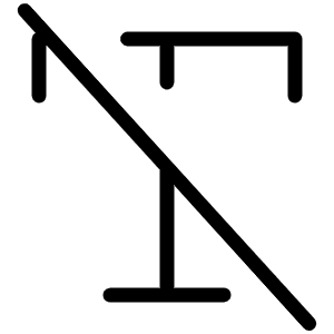Text T Slash Thin Icon from Phosphor Thin Set