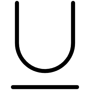 Text Underline Thin Icon from Phosphor Thin Set
