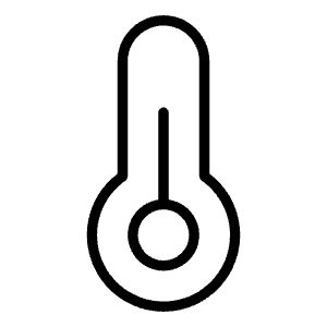 Thermometer Simple Thin Icon from Phosphor Thin Set