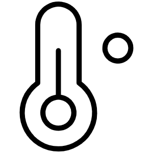 Thermometer Thin Icon from Phosphor Thin Set